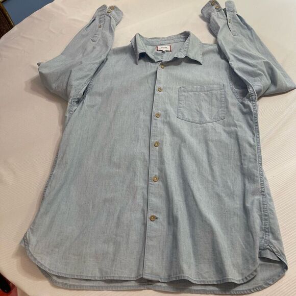 Joe’s Collection Denim Long Sleeve Button Up Shirt Size Medium - Picture 4 of 9